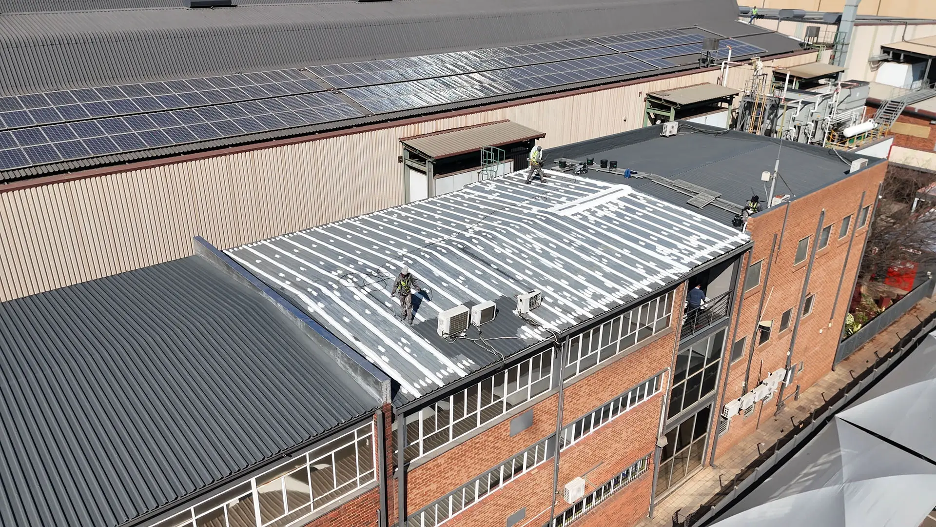 Commercial roof coatings application in Pretoria