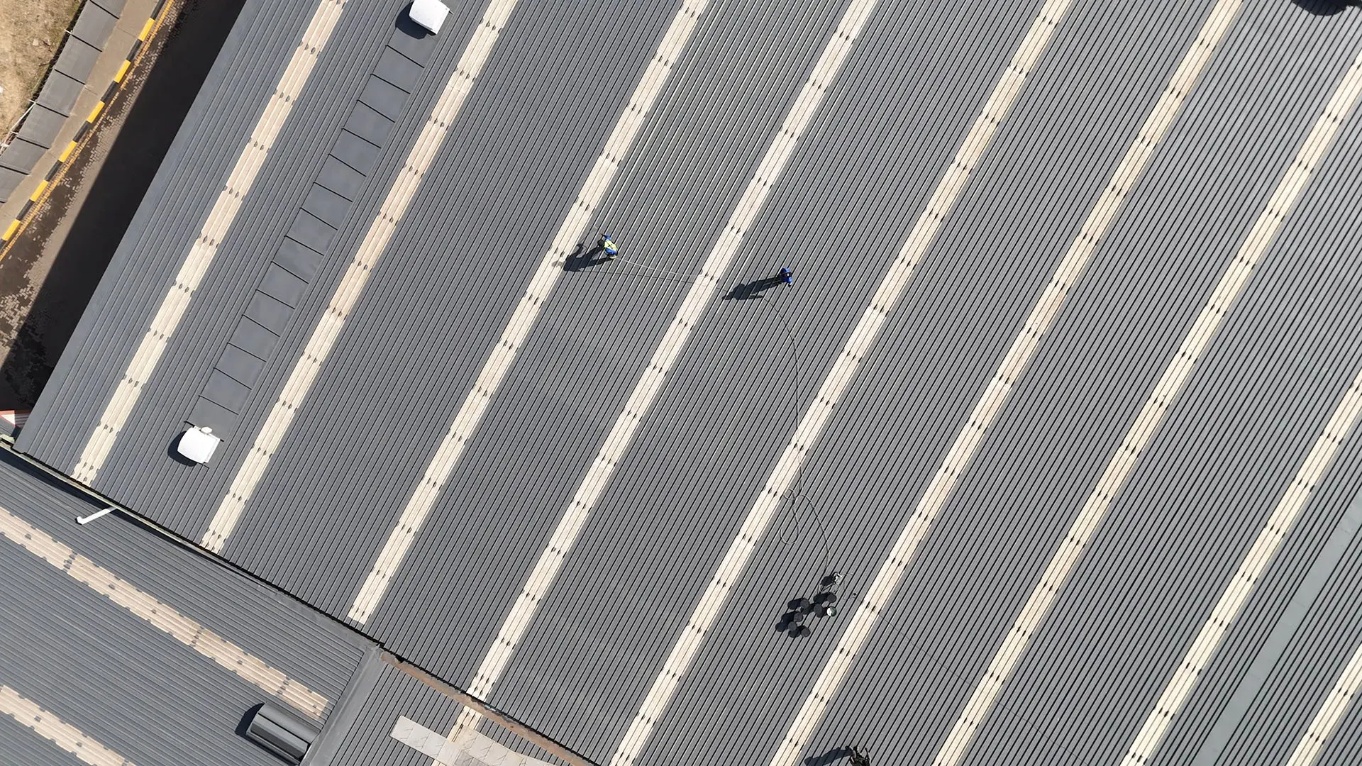 Industrial roof coating application in Gauteng